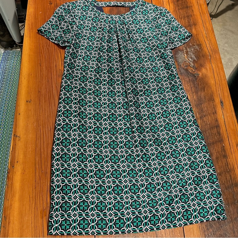 J. Crew "Swoop" Dress, Green & Navy, Women's 00